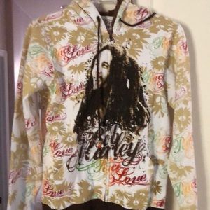 Catch a Fire Bob Marley Zip up Sweatshirt